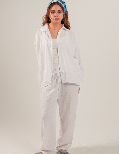 Linen Drawstring Pants