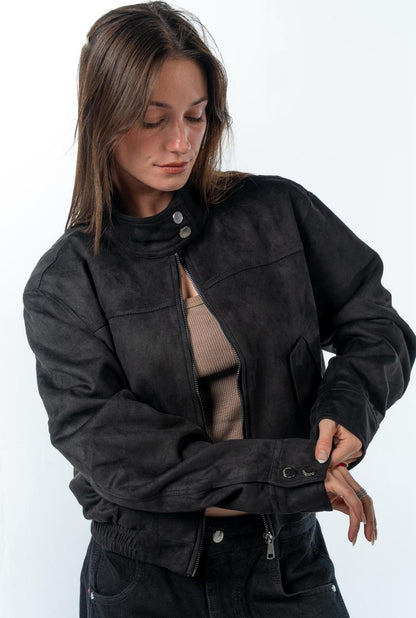 Suede Effect Jacket