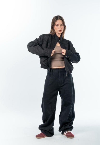 Suede Effect Jacket