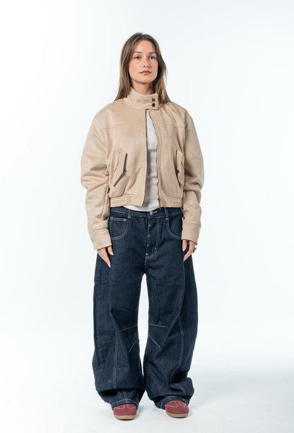 Suede Effect Jacket