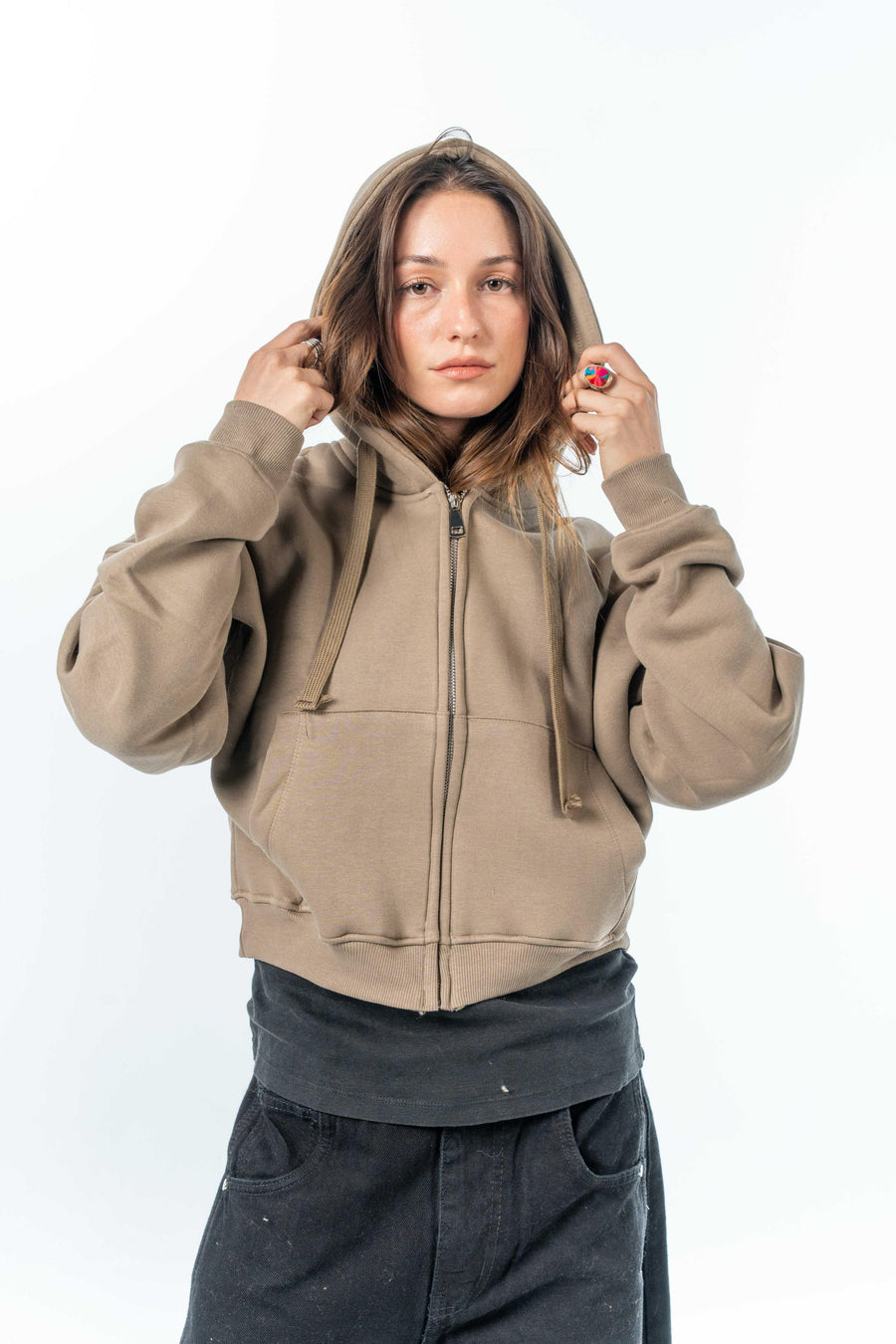 Fluffy Melton Jacket