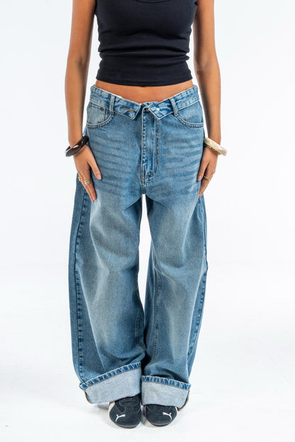Folded Waist Denim