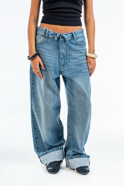 Folded Waist Denim