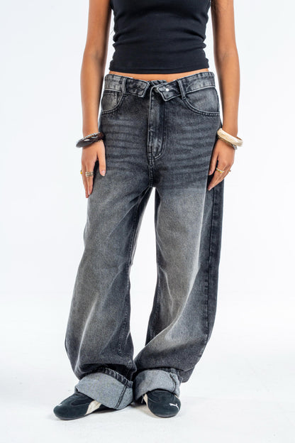 Folded Waist Denim