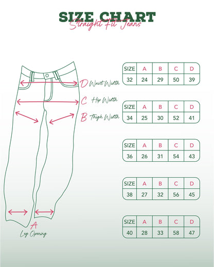 Straight Fit Denim
