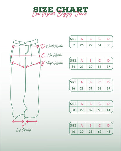 Frenchee Low Waist Baggy Jeans