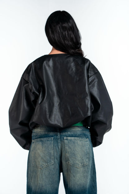 Leather Bomber Jacket