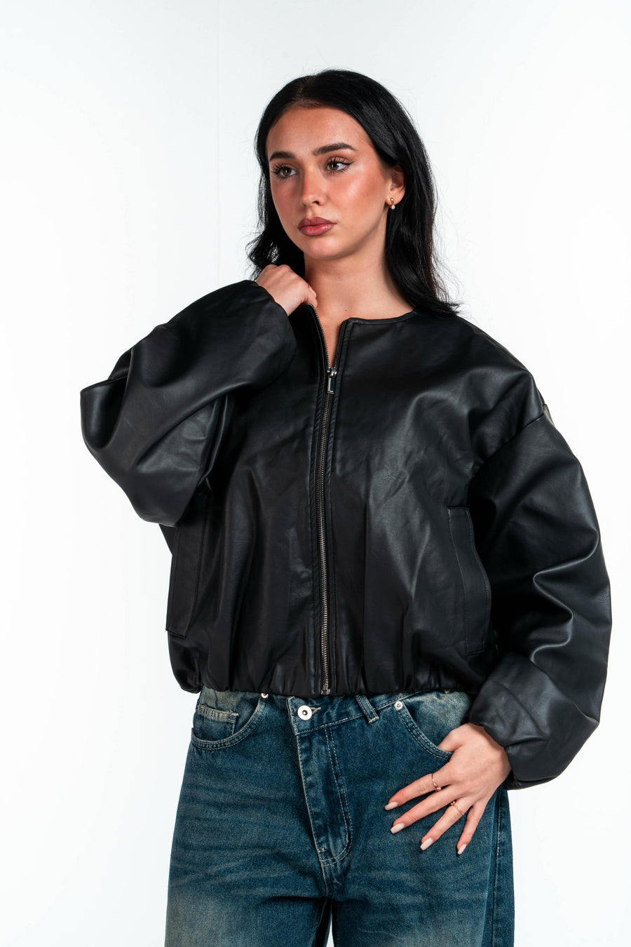 Leather Bomber Jacket