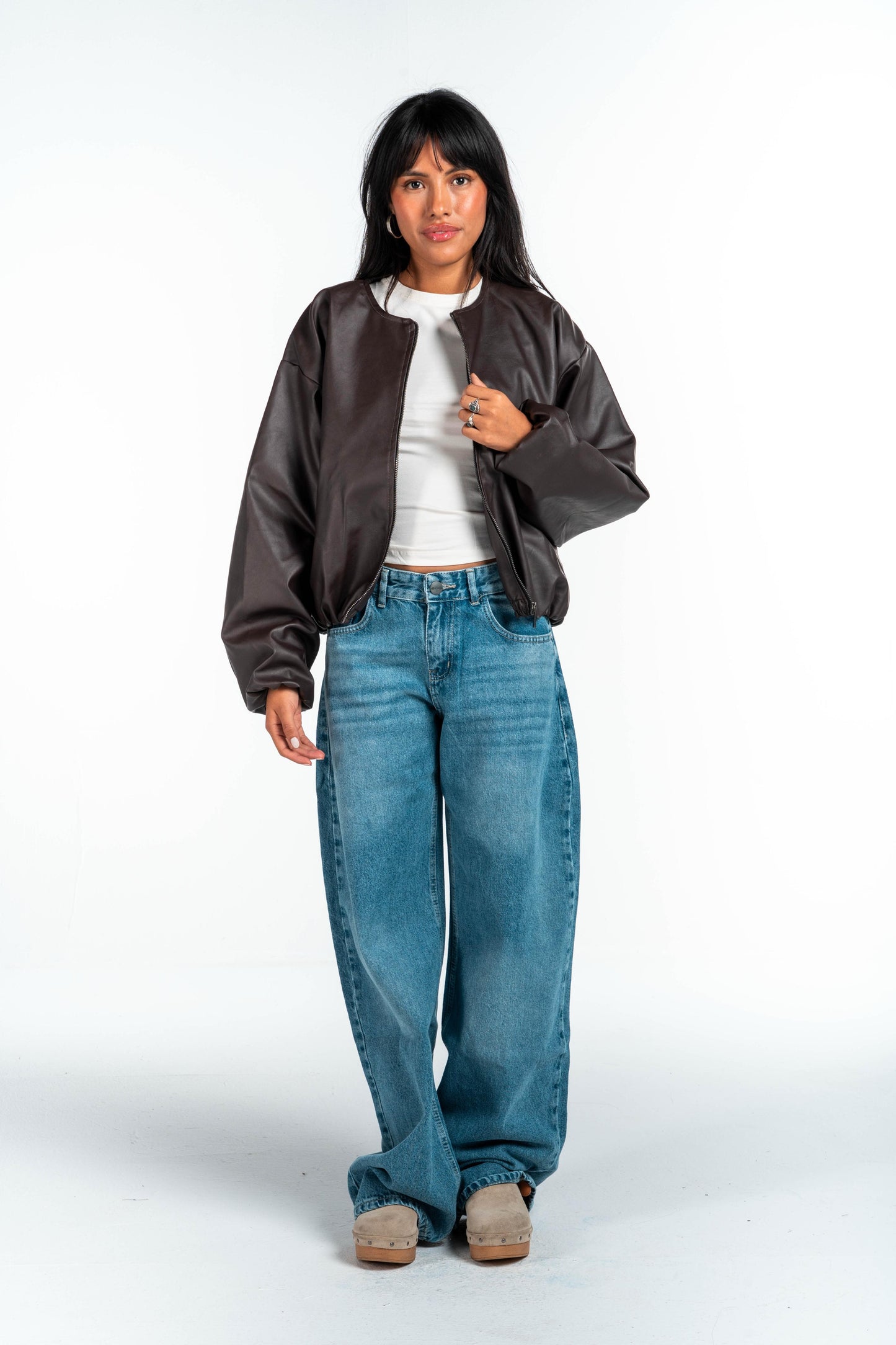 Leather Bomber Jacket