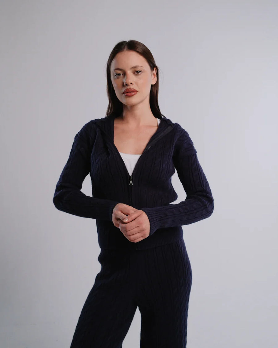 Braided Knit Jacket — EXIT FW26 studio photograph 1