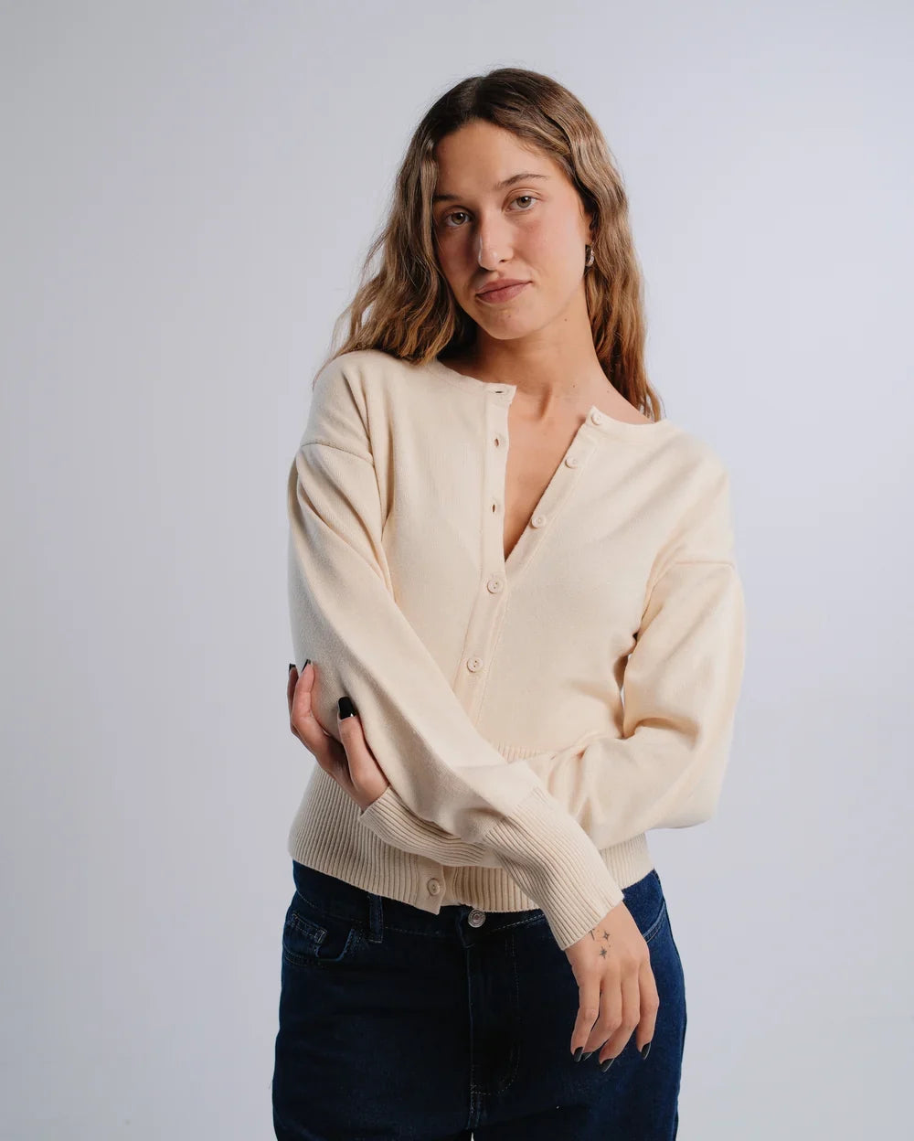 Fitted Cardigan — EXIT FW26 studio photograph 2