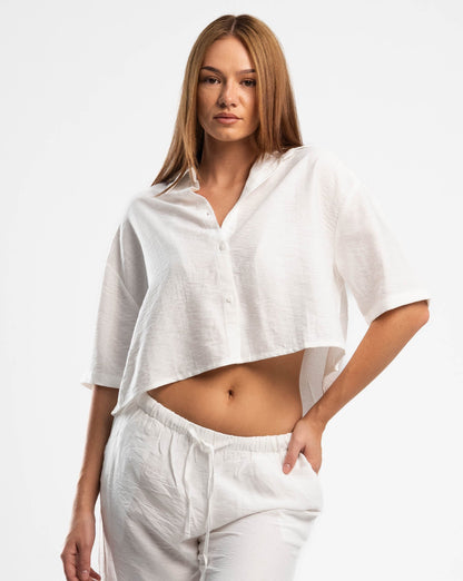 Short Sleeves Linen Shirt