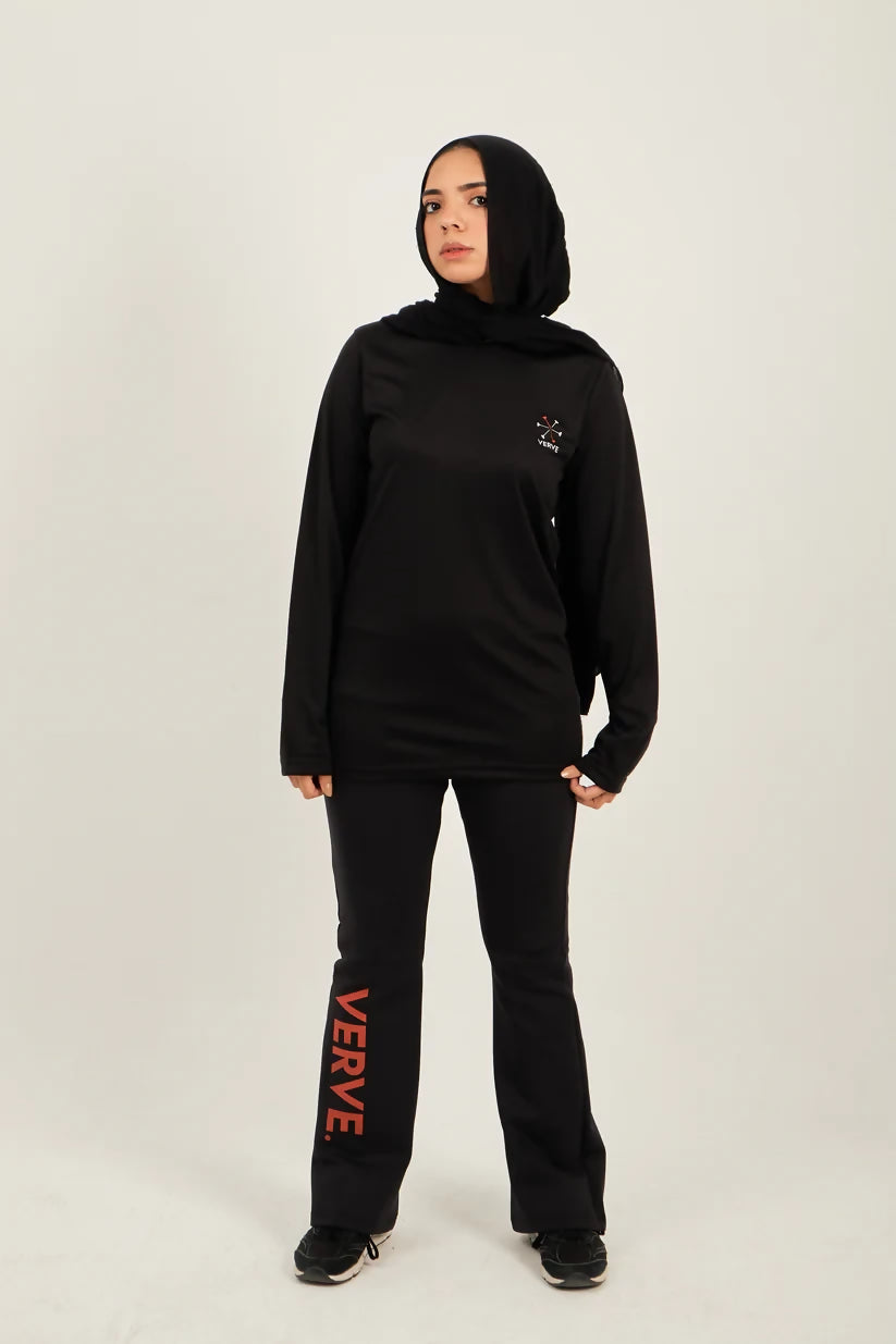 2 PIECE DUO SET (BLACK WILLOW T-SHIRT – STREAM LEGGINGS)