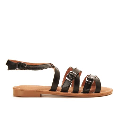 ⁦Black Multi-Strap Sandal⁩ - الصورة ⁦2⁩