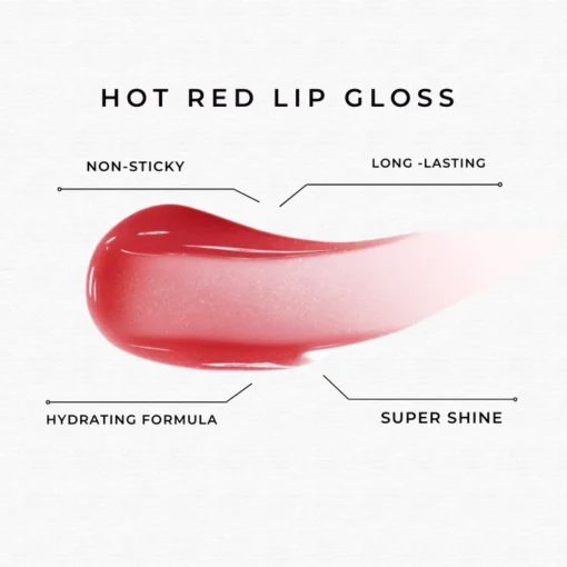 Travel size BAYEB Lip Gloss Hot Red - Image 2