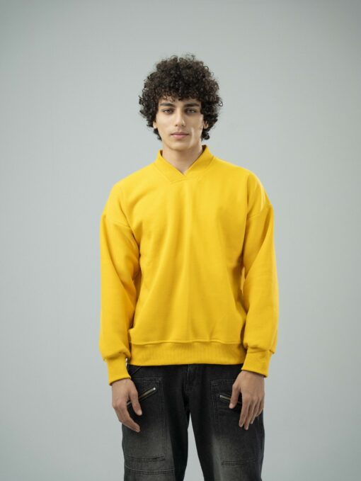 Yellow Plain Sweatshirt - Image 5