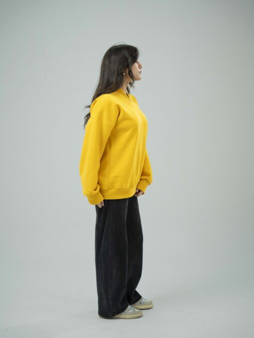 Yellow Plain Sweatshirt - Image 6