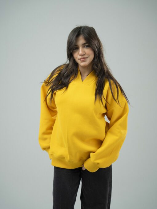 Yellow Plain Sweatshirt