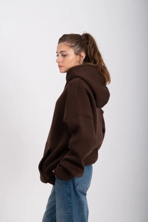 Brown Oversized Hoodie - Image 2