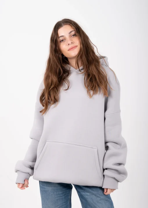 Light Grey Oversized Hoodie - Image 2