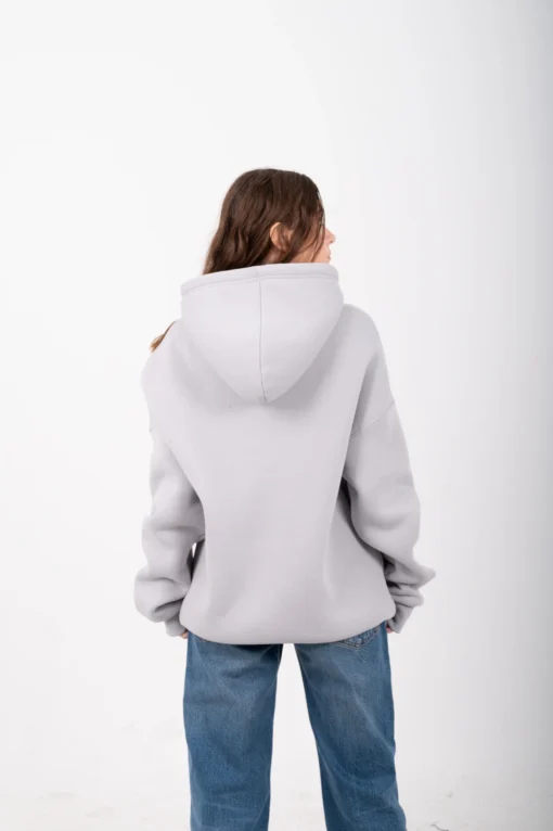 Light Grey Oversized Hoodie - Image 3