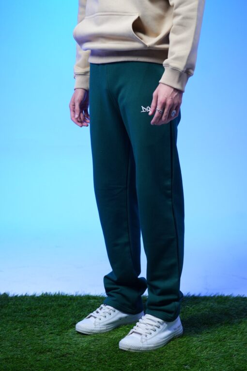 plain sweatpants  dark-green - Image 2