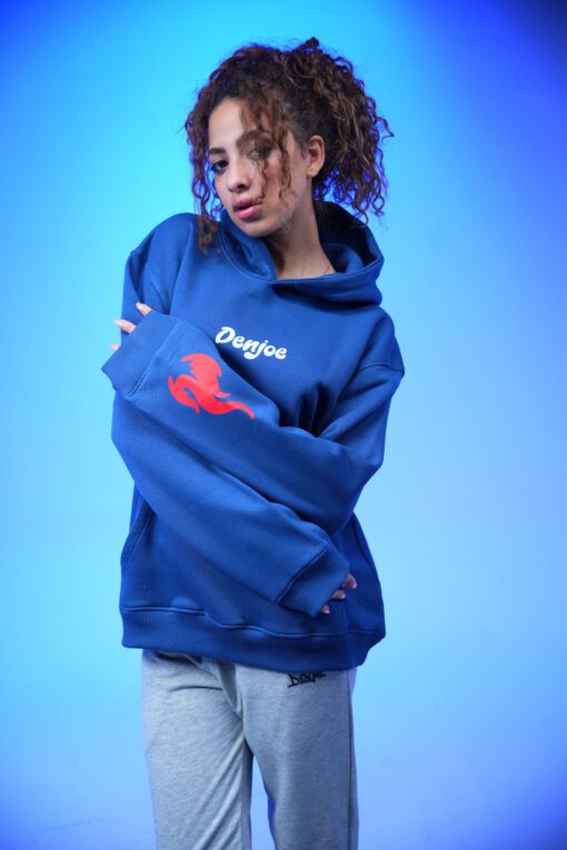 find what you love and let it kill you printed oversized hoodie Navy